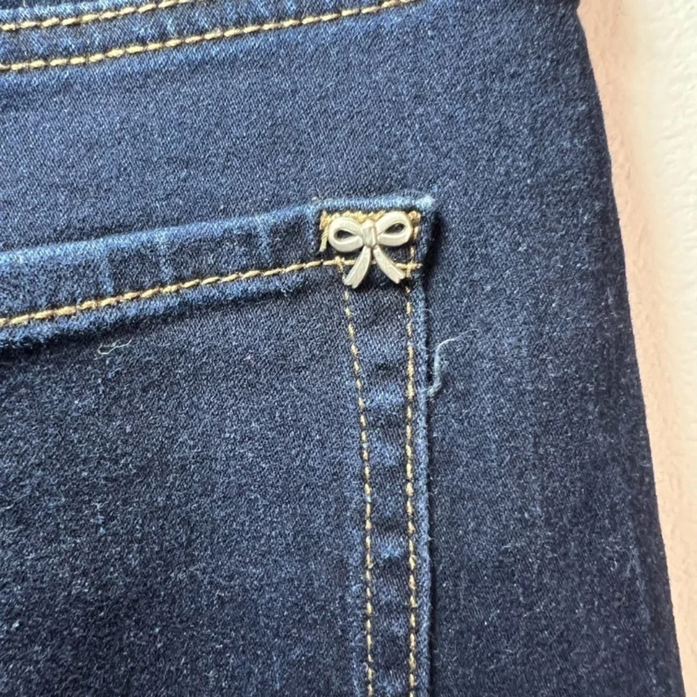 Nanette Lepore Women's Belle High Rise Bootcut Jeans Dark Blue Denim Pants Sz 14